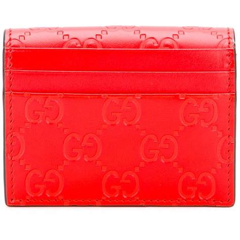 gucci signature card case red|Gucci card case review.